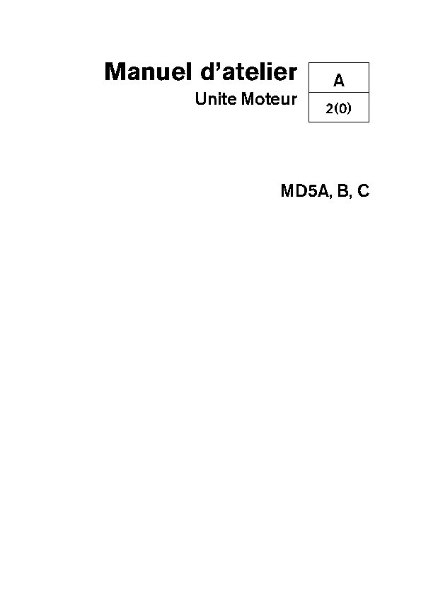 7732451 M.ATELIER MD5A-B-C Unité Moteur